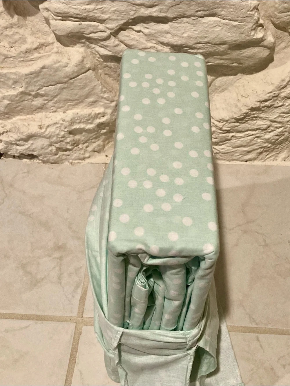 NWOT Kate Spade NY Queen sized sheet set in pale blue with white dots
